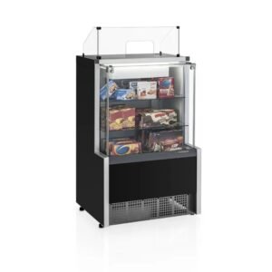 Balcão Caixa Vitrine Neutra Aurora 0,75m MPXA-075R Preta 220v