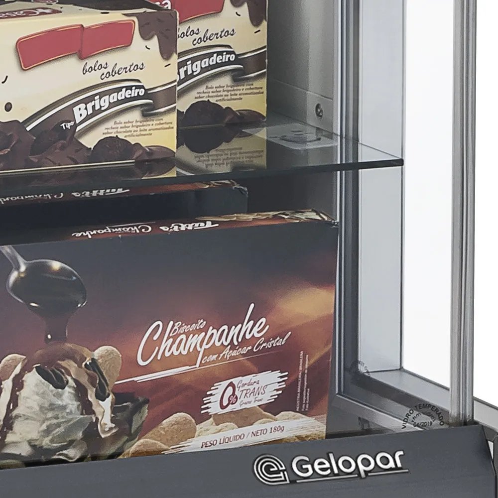 Balcão Caixa Vitrine Neutra Aurora 0,75m MPXA-075R Preta 220v - Imagem 2