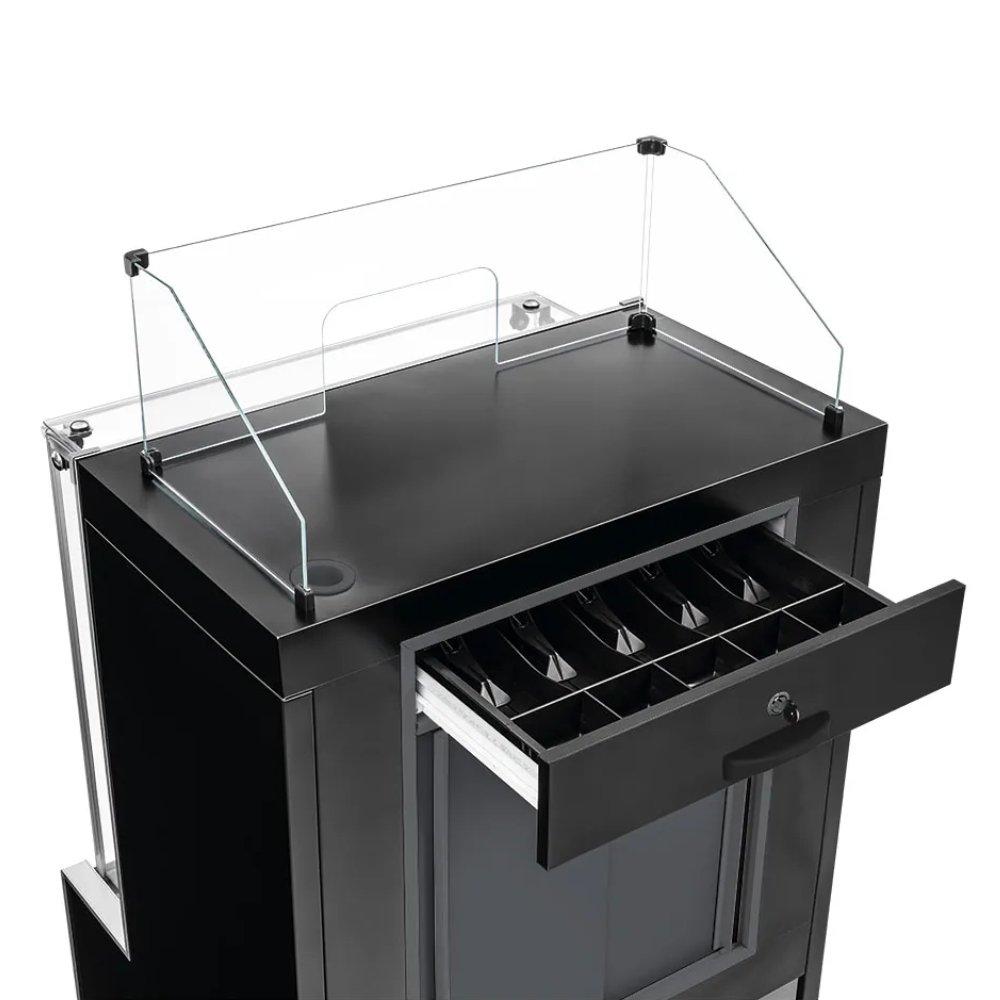 Balcão Caixa Vitrine Neutra Aurora 0,75m MPXA-075R Preta 220v - Imagem 3