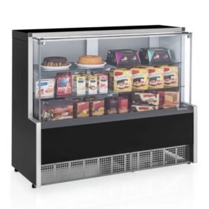 Balcão Vitrine Neutra Aurora 1,40M MPNA-140 R Preta 220v