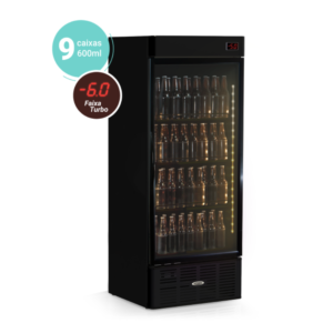 Cervejeira Vertical 600L Porta de Vidro CRV-600 PV All Black 220v