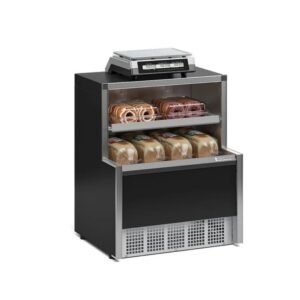 Vitrine Neutra Aberta e Módulo Balança MPBA-075 Preta 220v