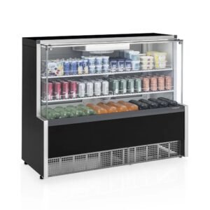 Vitrine Refrigerada Ar Forçado Aurora 1,40m Dupla Ação GPFA-140R PR 220v
