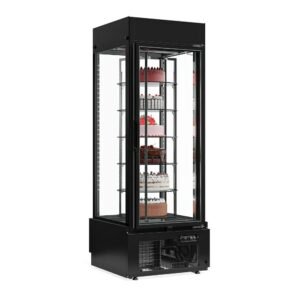 Vitrine Refrigerada Giratória Para Bolos 1,72m GEVG-075 Preta 220v