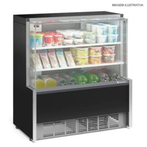 Vitrine Refrigerada Universal 1,10m GPDA-110R Preta 220v