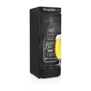 Cervejeira Porta Cega Adesivada 577L GRB-57 QC PR Preta 220v