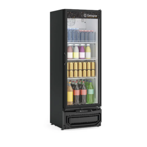 Expositor Vertical 414 Litros Placa Fria GPTU-40 EL PR Preta 220v