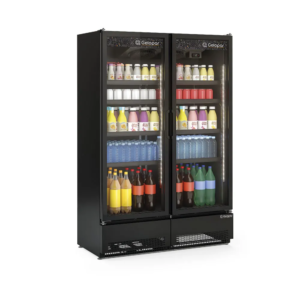Conservador Vertical 2 Portas de Vidro 957L All Black GCVC-950 LB PR 220v