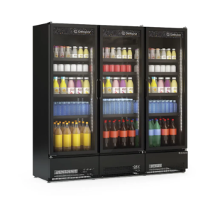 Refrigerador Vertical 3 Portas 1468L All Black GCVR-1450 CB Carbon 220v