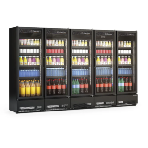 Refrigerador Vertical Gelopar 5 Portas 2500L All Black GCVR-2500 CB Carbon 220v
