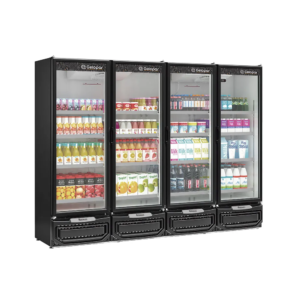 Refrigerador Vertical Gelopar 4 Portas 1950L GCVR-1950 PR Preto 220v
