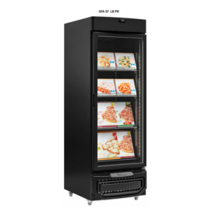 Freezer Vertical Gelopar 578L Porta de Vidro Aquecida GFA-57 LB PR Preto 220v